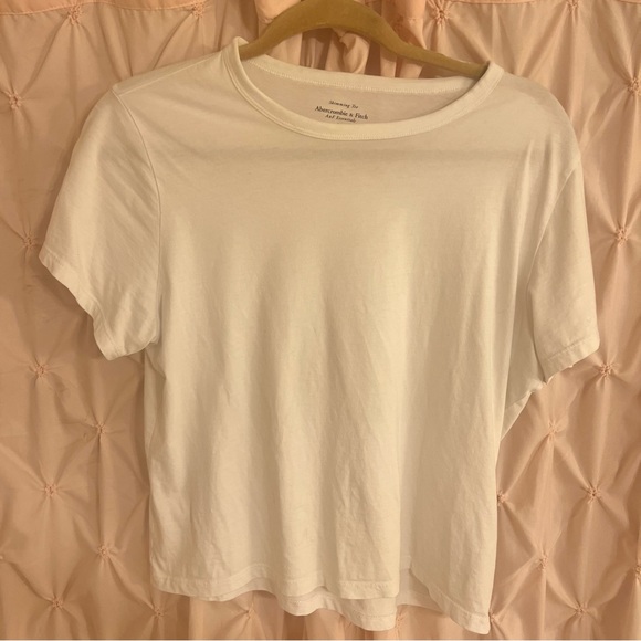 Abercrombie & fitch essential basic blue white tee size m - Picture 3 of 4
